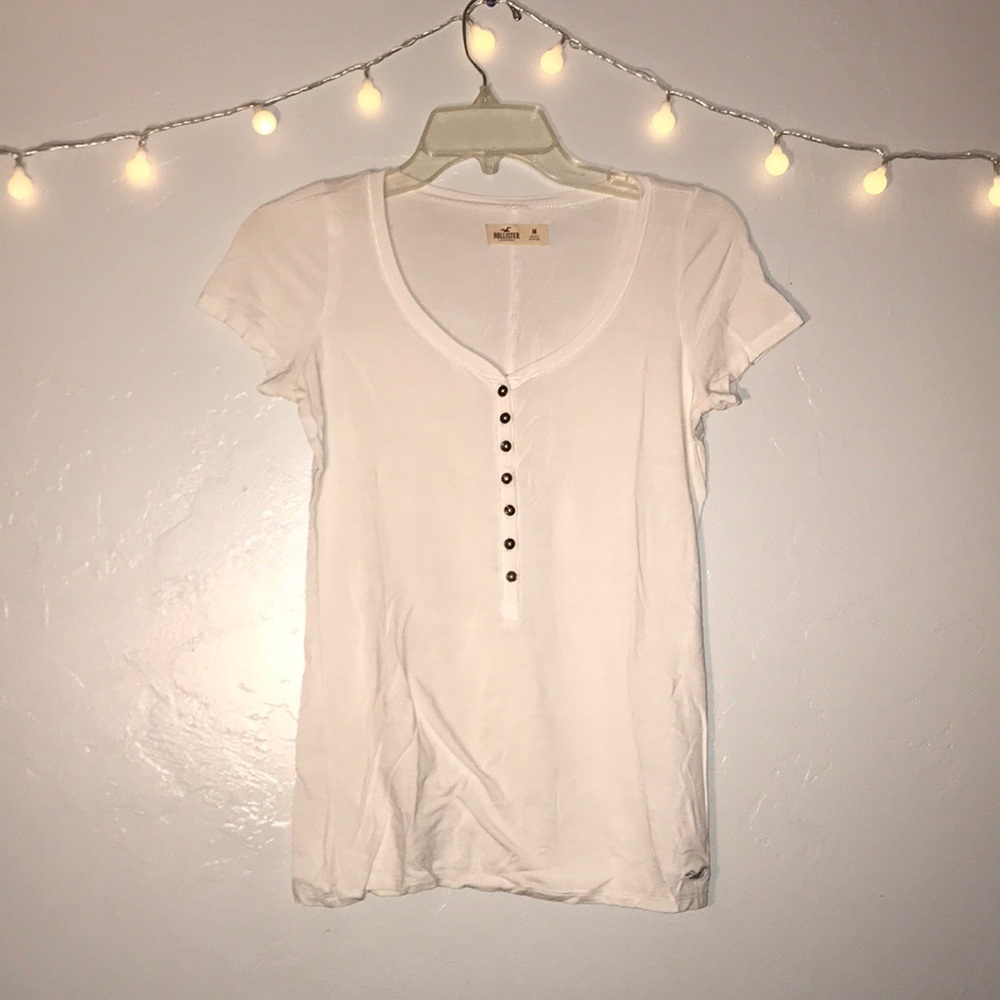 Hollister white t shirt